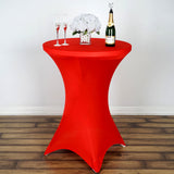 Add a Pop of Elegance with the Red Cocktail Spandex Table Cover