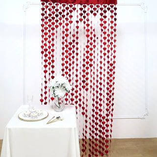 Add a Touch of Glamour with the Red Heart Chain Foil Fringe Curtain