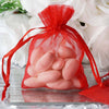 10 Pack | 3inch Red Organza Drawstring Wedding Party Favor Gift Bags