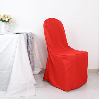 Red Polyester Banquet Chair Cover: The Perfect Addition to Your Event Decor
