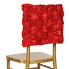 16 inches Red Satin Rosette Chiavari Chair Caps, Chair Back Covers