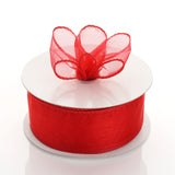 10 Yards 1.5" Red Wired Edge Organza Ribbon#whtbkgd#whtbkgd