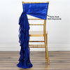 Chiffon Royal Blue Curly Willow Chair Sashes 