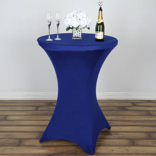 Create a Captivating Atmosphere with the Royal Blue Cocktail Spandex Table Cover