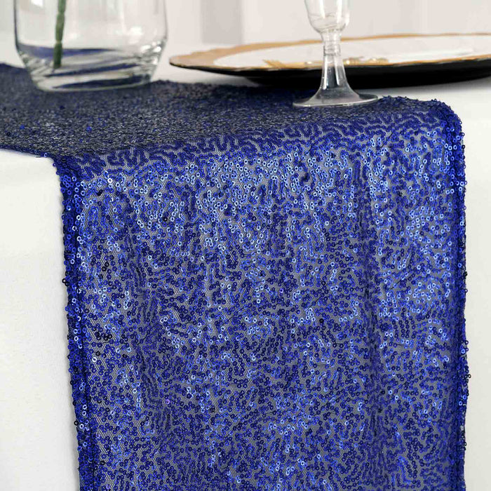 12"x108" Royal Blue Sequin Table Runners#whtbkgd