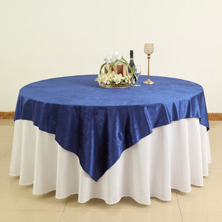 Add Elegance to Your Event with the Royal Blue Velvet Table Overlay