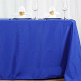 72x120Inch Royal Blue Polyester Rectangle Tablecloth, Reusable Linen Tablecloth
