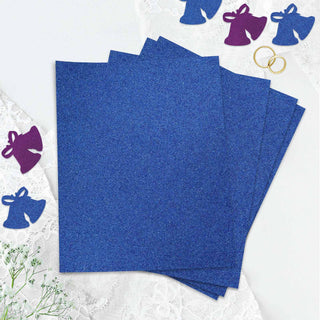Royal Blue Self-Adhesive Glitter DIY Craft Foam Sheets - 10 Pack