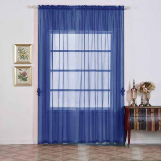 Add a Touch of Elegance with Royal Blue Sheer Organza Curtains