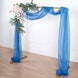 18ft | Royal Blue Wedding Arch Drapery Fabric Window Scarf Valance, Sheer Organza Linen