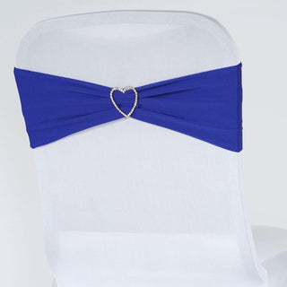 Add a Touch of Elegance with Royal Blue Spandex Stretch Chair Sashes