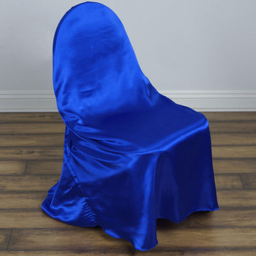 Royal Blue Universal Satin Chair Cover