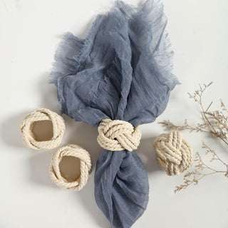 Add Rustic Elegance to Your Table with Rustic Cream Burlap Napkin Rings