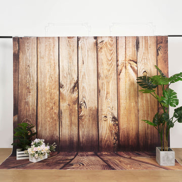 8ftx8ft Rustic Vintage Wood Panels Print Vinyl Photography Backdrop
