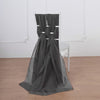 5 Pack | 22 x 78 Charcoal Gray DIY Premium Designer Chiffon Chair Sashes