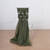 22 inch x 78 inch Olive Green DIY Premium Designer Chiffon Chair Sashes