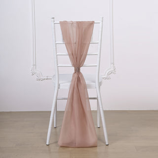 Add Elegance to Your Event with Dusty Rose DIY Premium Designer Chiffon Chair Sashes