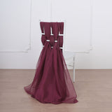 22inchx78inch Burgundy DIY Premium Designer Chiffon Chair Sashes