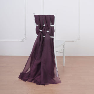 Transform Your Event with Eggplant Designer Chair Sashes
