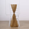 5 Pack | 22x78 inches Gold DIY Premium Designer Chiffon Chair Sashes