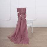 5 Pack | 22" x 78" Mauve/Cinnamon Rose DIY Premium Designer Chiffon Chair Sashes