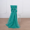 5 Pack | 22x78 inches Turquoise DIY Premium Designer Chiffon Chair Sashes