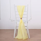Yellow Chiffon Chair Sashes for a Mesmeric Look