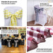 Gingham Chair Sashes | 5 PCS | Burgundy/White | Buffalo Plaid Checkered Polyester Chair Sashes