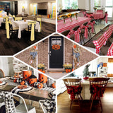 Gingham Chair Sashes | 5 PCS | Rose Quartz/White | Buffalo Plaid Checkered Polyester Chair Sashes
