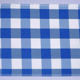 Gingham Chair Sashes | 5 PCS | Royal Blue/White | Buffalo Plaid Checkered Polyester Chair Sashes#whtbkgd
