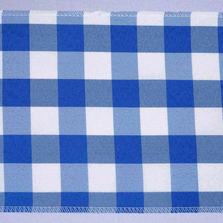 Create a Stunning Event Ambiance with Blue and White Buffalo Plaid Checkered Chair Sashes