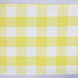 Gingham Chair Sashes | 5 PCS | Yellow/White | Buffalo Plaid Checkered Polyester Chair Sashes