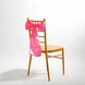 5 PCS | 6"x106" Fuchsia Crinkle Crushed Taffeta Chair Sashes