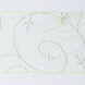 5 PCS | 7 Inch x108 Inch | Apple Green Embroidered Organza Chair Sashes | TableclothsFactory