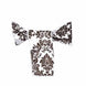 5 Pack | 6”x108” Taffeta Damask Flocking Chair Sashes - Chocolate | White - Clearance SALE