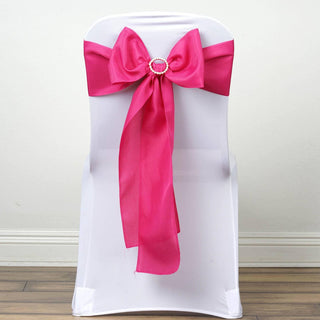 Unleash Your Creativity with Fuchsia Polyester Chair Sashes