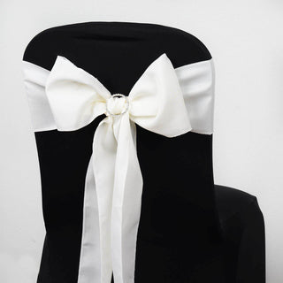 Add Elegance to Your Event with Ivory Polyester Chair Sashes