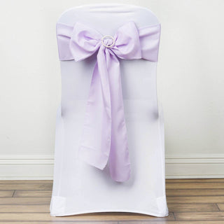 Durable and Stylish Lilac Polyester Chair Sashes