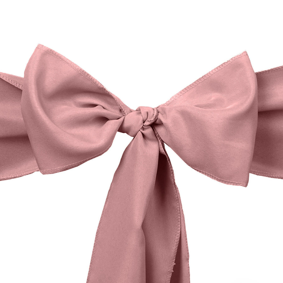 5 PCS | 6" x 108" Dusty Rose Polyester Chair Sash