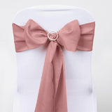 5 PCS | 6" x 108" Dusty Rose Polyester Chair Sash#whtbkgd