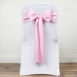 Add a Touch of Elegance with Pink Polyester Chair Sashes