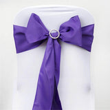 Add a Touch of Elegance with Purple Polyester Chair Sashes