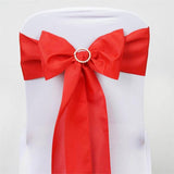 5 PCS | 6 inch x 108 inch Red Polyester Chair Sash#whtbkgd