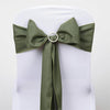 5 PCS | 6" x 108" Olive Green Polyester Chair Sash#whtbkgd