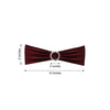 5 pack | 5"x14" Burgundy Spandex Stretch Chair Sash with Silver Diamond Ring Slide Buckle