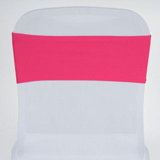 Add a Touch of Elegance with Fuchsia Spandex Chair Sashes