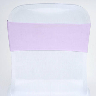Durable and Stylish - Lavender Lilac Spandex Chair Sashes for Lasting Impressions
