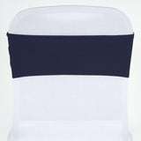 5pc x Chair Sash Spandex - Navy Blue