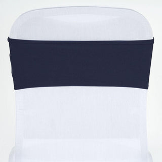 Navy Blue Spandex Stretch Chair Sashes - The Perfect Event Decor