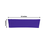 5 pack | 5"x12" Purple Spandex Stretch Chair Sash